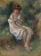 Pierre Auguste Renoir Seated Girl in Landscape Sweden oil painting artist
